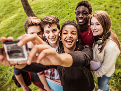 Students in a Group Selfie