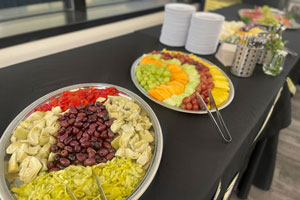 Cafe Verde catering fruit and vegetable platters