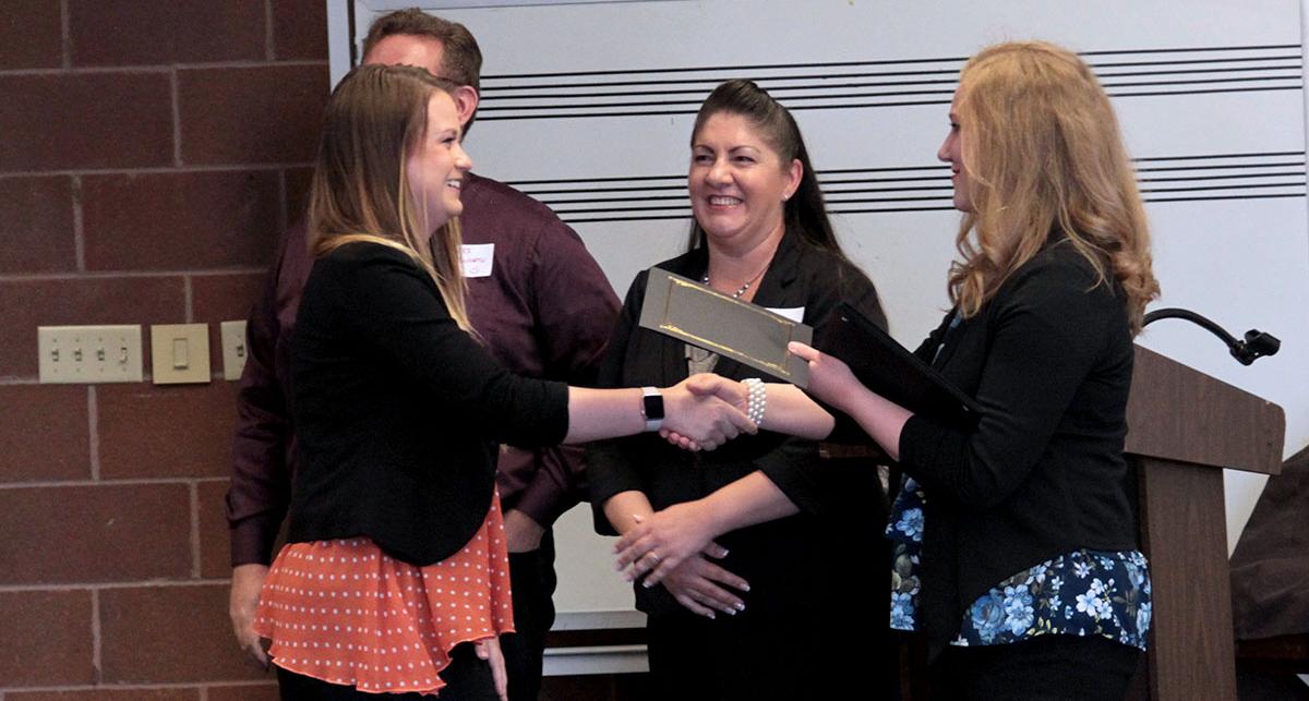 TMCC student receiving award.