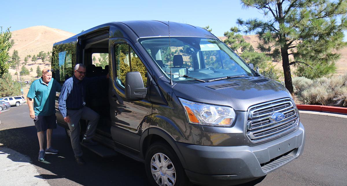 passengers embarking on the TMCC Shuttle