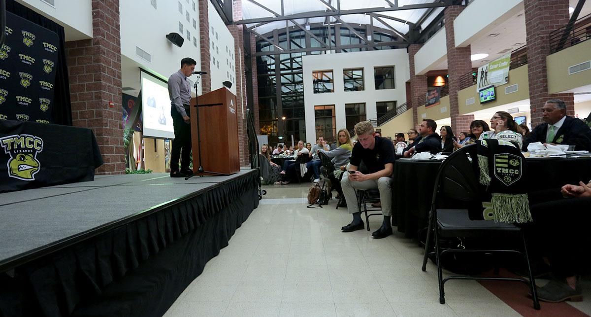 Team Captain Arturo Carrasco Jr. addressing attendees.