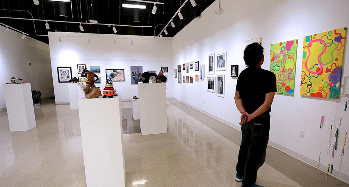 Student artwork populates the walls of TMCC's Art Galleries.