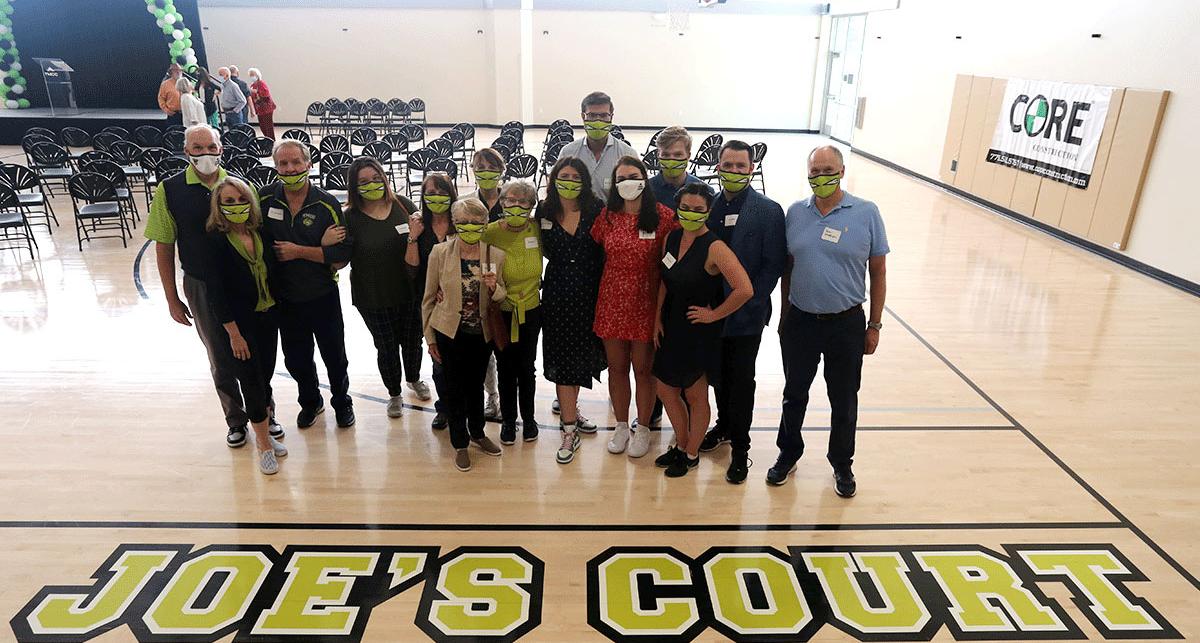 the ayarbe family at the dedication of joes gym