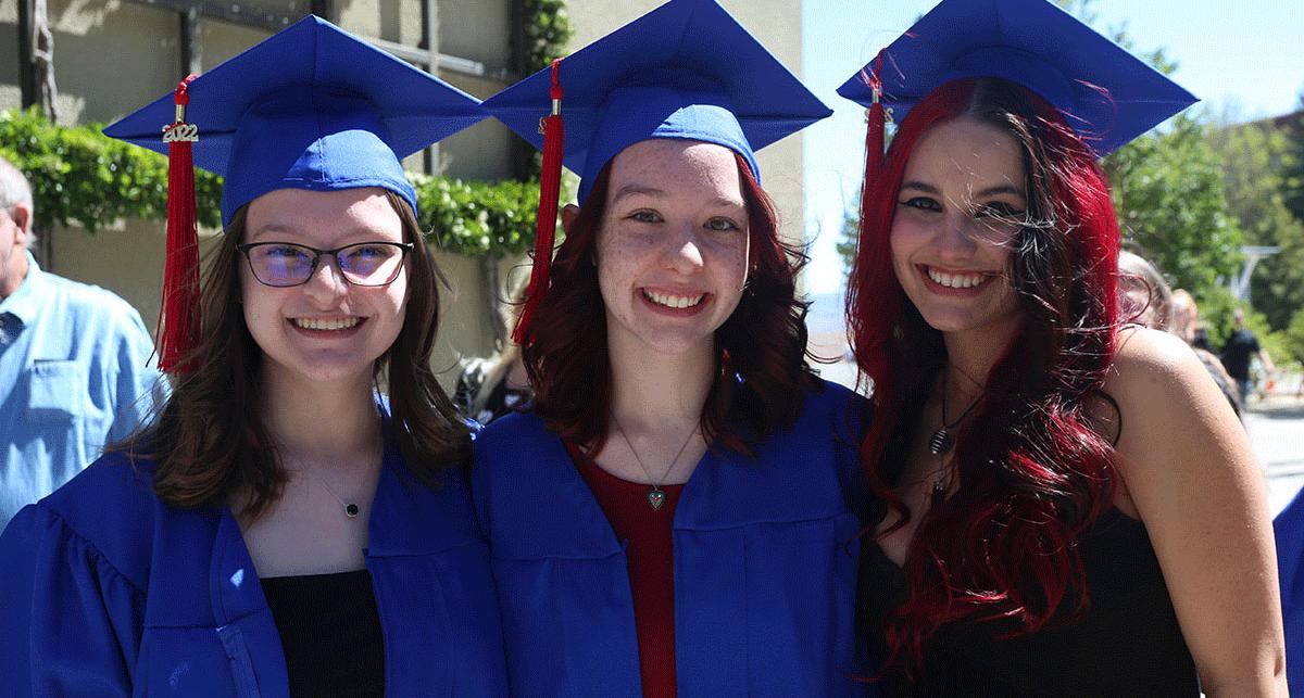 These three students received degrees from TMCC in advance of their graduation from TMCC High School.