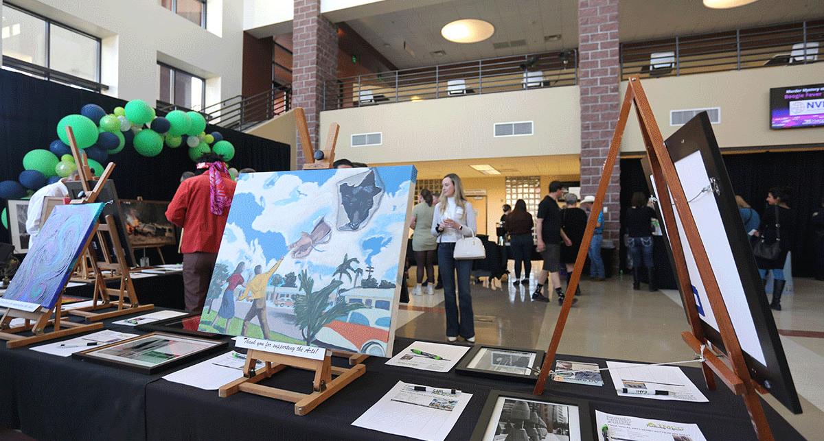 A silent art auction featuring the work of TMCC Visual Art students accompanied the night's festivities.