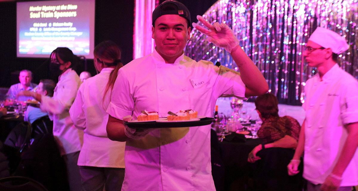 Culinary Arts students created, plated and served 200 guests who attended the event.