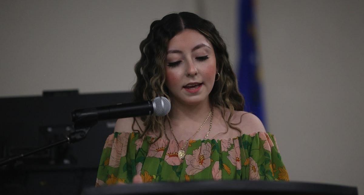 Maria Ramirez Arriaga also had the opportunity to speak to her classmates and the crowd.