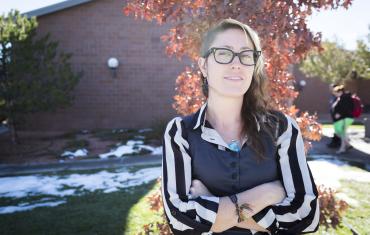 Female Student with Glasses