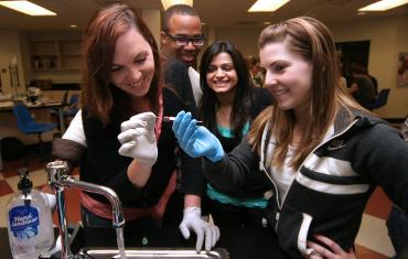 Group of science students